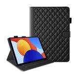 Per Xiaomi Redmi Pad SE 8.7 Custodia in pelle con reticolo a rombo per tablet (nero)