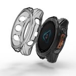 Per Garmin Fenix ​​8 AMOLED 43mm Half Pack Hollow TPU Watch Custodia protettiva (nero trasparente)