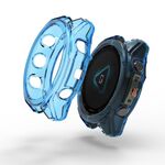 Per Garmin Fenix ​​8 AMOLED 43mm Half Pack Hollow TPU Watch Custodia protettiva (blu trasparente)
