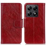 Per Xiaomi 14T Pro Custodia per telefono in pelle con texture Nappa orizzontale (rosso)
