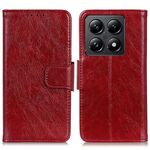 Per Xiaomi 14T Custodia per telefono in pelle con texture Nappa orizzontale (rosso)