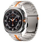 Per Samsung Galaxy Watch Ultra 47mm Cinturino in lega di titanio (titanio arancione)