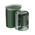 Porta spazzolino da denti con tazza di lavaggio, montaggio a parete, per casa, bagno, scaffale multifunzionale (verde trasparente)