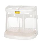 Contenitore per bacchette da cucina, coltello, forchetta, cucchiaio, scolapiatti, portaoggetti per stoviglie (bianco)