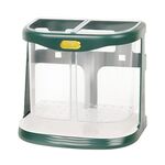 Contenitore per bacchette da cucina, coltello, forchetta, cucchiaio, scolapiatti, portaoggetti per stoviglie (verde)