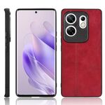 Per Infinix Zero 30 4G Custodia per telefono con motivo a mucca e cuciture (rosso)
