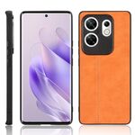 Per Infinix Zero 30 4G Custodia per telefono con motivo a mucca e cuciture (arancione)