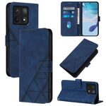 Per Xiaomi 14T Pro Crossbody 3D Embossed Flip Custodia per telefono in pelle (blu)