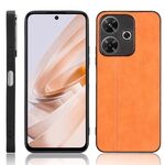 Per Redmi 13 4G / Redmi Note 13R 5G Custodia per telefono con motivo a mucca e cuciture (giallo)