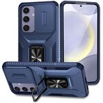 Per Samsung Galaxy S24 FE 5G Custodia per telefono con supporto scorrevole Camshield (blu)