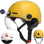 M6 1080P HD Camera Recorder Casco da ciclismo intelligente, dimensioni: 54-63 cm (giallo)