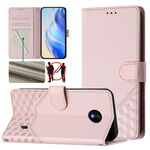 Per Nokia C10 / C20 Custodia per telefono in pelle con stampa a nido d'ape RFID (rosa)