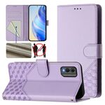 Per Nokia C32 Custodia per telefono in pelle con stampa a nido d'ape RFID (viola chiaro)
