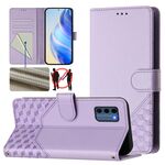 Per Nokia C300 Custodia per telefono in pelle con stampa a nido d'ape RFID (viola chiaro)