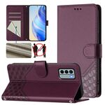 Per Nokia G22 Custodia per telefono in pelle con stampa a nido d'ape RFID (viola)