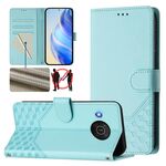Per Nokia X20 / X10 Custodia per telefono in pelle con stampa a nido d'ape RFID (verde menta)