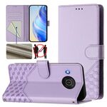 Per Nokia X20 / X10 Custodia per telefono in pelle con stampa a nido d'ape RFID (viola chiaro)