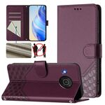 Per Nokia X20 / X10 Custodia per telefono in pelle con stampa a nido d'ape RFID (viola)
