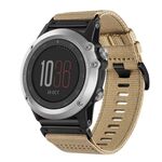Per Garmin Fenix ​​3 / Fenix ​​3 HR Nylon Canvas Quick Release Cinturino per orologio da 26 mm (cachi)