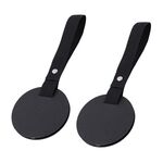 2 ganci portaoggetti in pelle per schienale auto nascosti (nero)