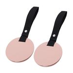 2 ganci portaoggetti in pelle per schienale auto nascosti (rosa)