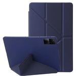 Per Redmi Pad Pro 12.1 Custodia in silicone con effetto deformazione in pelle per tablet (blu scuro)