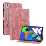 Per Lenovo Tab P12 12.7 2025 Custodia per tablet in pelle goffrata Lily (rosa)