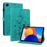 Per Xiaomi Redmi Pad SE 8.7 Custodia per tablet in pelle goffrata Lily (verde)