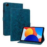 Per Xiaomi Redmi Pad SE 8.7 Custodia per tablet in pelle goffrata Lily (blu scuro)