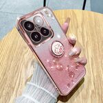 Per Xiaomi 14T Gradient Glitter Immortal Flower Ring Custodia per telefono tutto compreso (rosa)