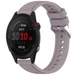 Per Garmin Forerunner 255S Music Stripe Texture cinturino in silicone da 18 mm (viola Roland)