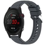 Per Garmin Forerunner 255S Music Stripe Texture cinturino in silicone da 18 mm (grigio scuro)