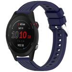 Per Garmin Forerunner 255S Music Stripe Texture cinturino in silicone da 18 mm (blu notte)