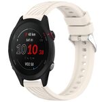 Per Garmin Forerunner 255S Music Stripe Texture cinturino in silicone da 18 mm (Starlight)