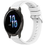 Per Garmin Venu 2S Stripe Texture cinturino in silicone da 18 mm (bianco)