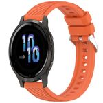 Per Garmin Venu 2S Stripe Texture 18mm cinturino in silicone (arancione)