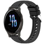 Per Garmin Venu 2S Stripe Texture 18mm Cinturino in silicone (nero)
