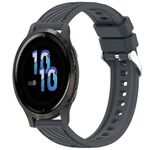 Per Garmin Venu 2S Stripe Texture 18mm Cinturino in silicone (grigio scuro)