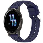 Per Garmin Venu 2S Stripe Texture 18mm Cinturino in silicone (blu notte)
