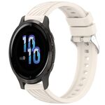 Per Garmin Venu 2S Stripe Texture 18mm Cinturino in silicone (Starlight)