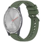 Per Garmin Vivomove 3S Stripe Texture 18mm Cinturino in silicone (verde scuro)