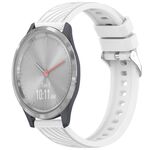 Per Garmin Vivomove 3S Stripe Texture 18mm Cinturino in silicone (bianco)