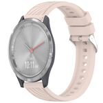 Per Garmin Vivomove 3S Stripe Texture 18mm Cinturino in silicone (rosa)