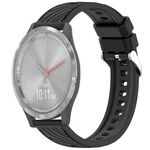Per Garmin Vivomove 3S Stripe Texture 18mm Cinturino in silicone (nero)