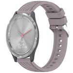 Per Garmin Vivomove 3S Stripe Texture 18mm Cinturino in silicone (Roland Purple)