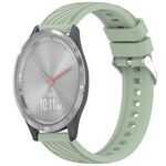 Per Garmin Vivomove 3S Stripe Texture 18mm Cinturino in silicone (verde chiaro)