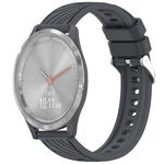 Per Garmin Vivomove 3S Stripe Texture 18mm Cinturino in silicone (grigio scuro)