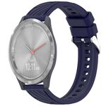 Per Garmin Vivomove 3S Stripe Texture 18mm Cinturino in silicone (blu notte)