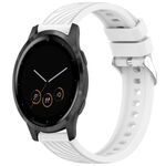 Per Garmin Vivoactive 4S Stripe Texture cinturino in silicone da 18 mm (bianco)
