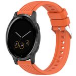 Per Garmin Vivoactive 4S Stripe Texture 18mm Cinturino in silicone (arancione)